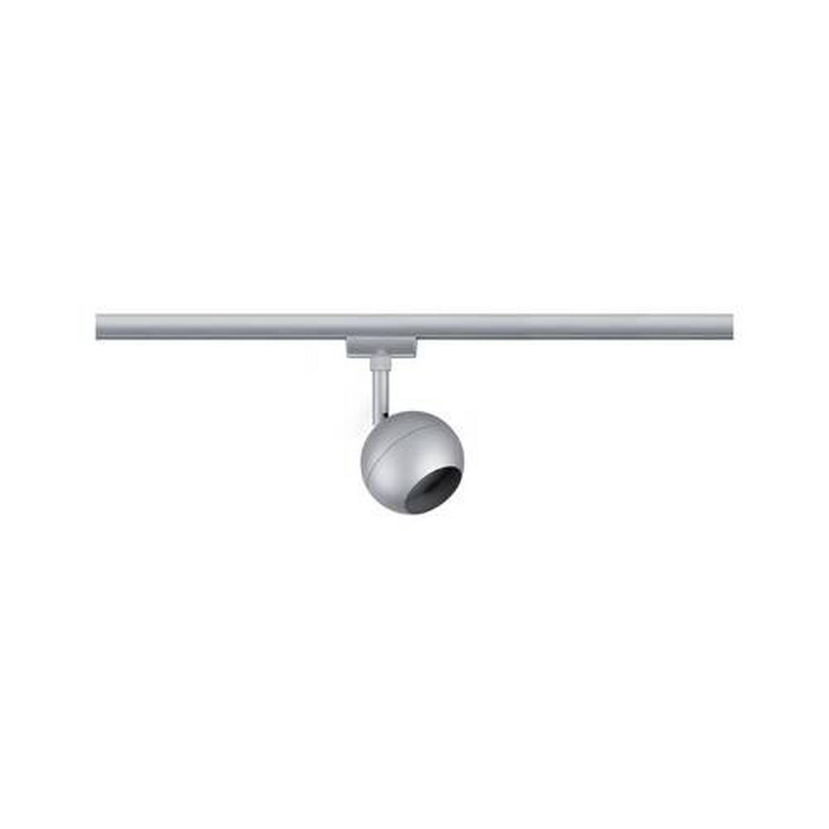 SCHIENENSYSTEM-STRAHLER - Chromfarben/Opal, Design, Metall (8,0/15,9cm) - Paulmann