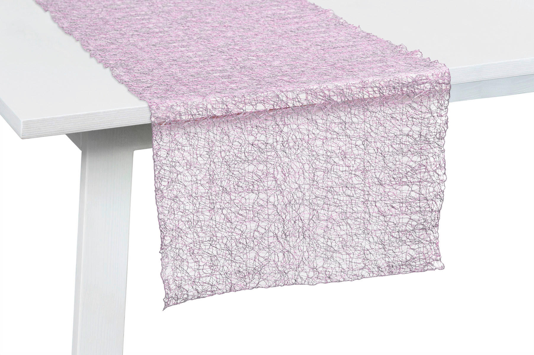 TISCHLÄUFER Veneto 045/140 cm  - Hellrosa, Design, Textil (045/140cm)