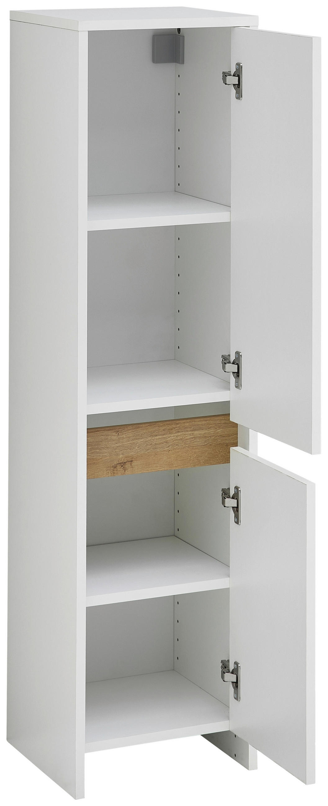 MIDISCHRANK 32,6/125,1/32,2 cm  - Eichefarben/Weiß, KONVENTIONELL, Holzwerkstoff (32,6/125,1/32,2cm) - Xora