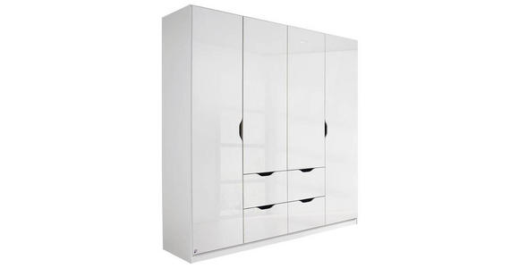 KLEIDERSCHRANK  in Weiß, Weiß Hochglanz  - Weiß Hochglanz/Weiß, KONVENTIONELL, Holzwerkstoff (181/197/54cm) - Xora