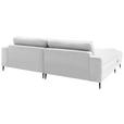 ECKSOFA  in Flachgewebe Creme  177/253 cm  - Creme/Schwarz, Design, Textil/Metall (177/253cm) - Dieter Knoll