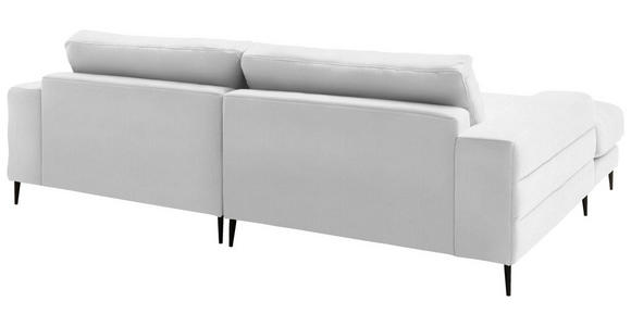 ECKSOFA  in Flachgewebe Creme  177/253 cm  - Creme/Schwarz, Design, Textil/Metall (177/253cm) - Dieter Knoll