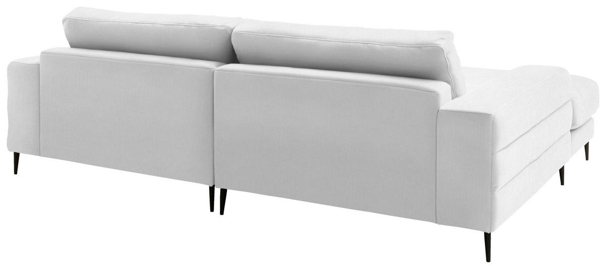 ECKSOFA in Flachgewebe Creme  - Creme/Schwarz, Design, Textil/Metall (177/253cm) - Dieter Knoll