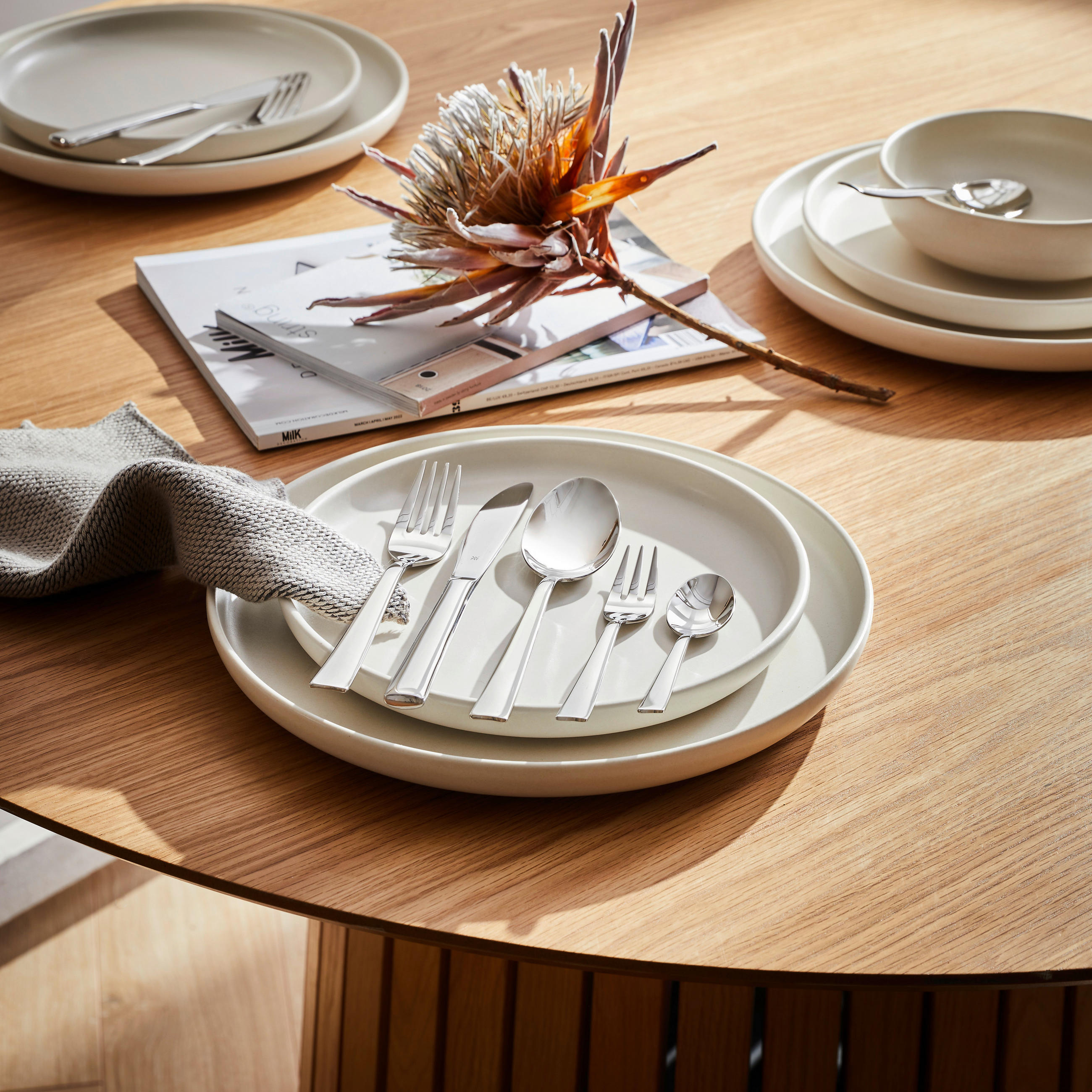 BESTECKSET Philadelphia 60-teilig Edelstahl  - Edelstahlfarben, Basics, Metall - WMF