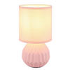 ASZTALI LÁMPA - pink, Basics, textil/kerámia (12/23cm)