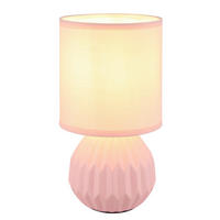ASZTALI LÁMPA - pink, Basics, textil/kerámia (12/23cm)