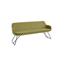 SITZBANK 180/87/65 cm Webstoff Hellgrün Metall  - Schwarz/Hellgrün, Design, Textil/Metall (180/87/65cm) - Musterring