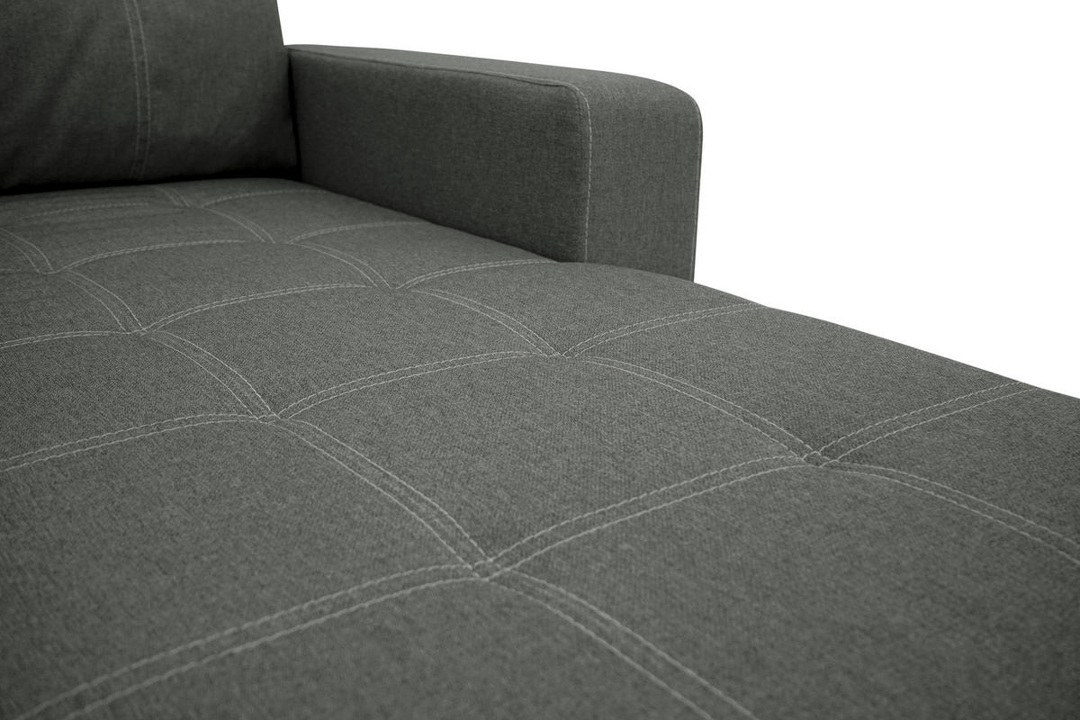 HÖRNBÄDDSOFFA i mikrofiber grafitfärgad  - vit/grafitfärgad, Design, textil/plast (240/160cm) - Livetastic