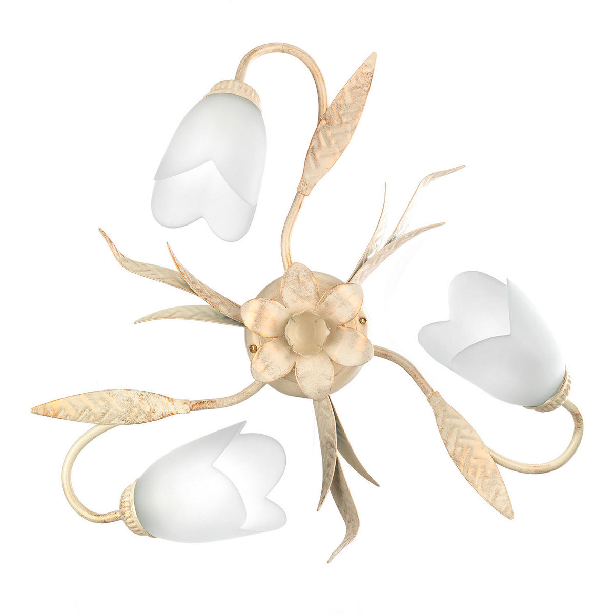 STROPNÉ SVIETIDLO, 50/18 cm  - biela, Konventionell, kov/sklo (50/18cm)