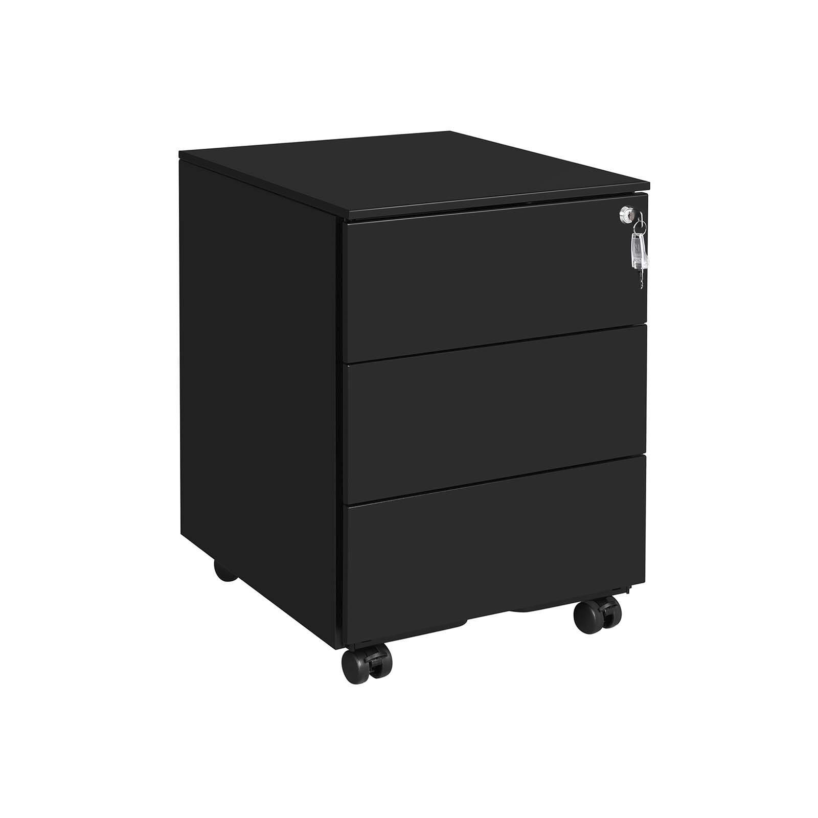 KONTAJNER NA KOLIESKACH, 39/55/45 cm - čierna, Basics, kov (39/55/45cm) - Boxxx