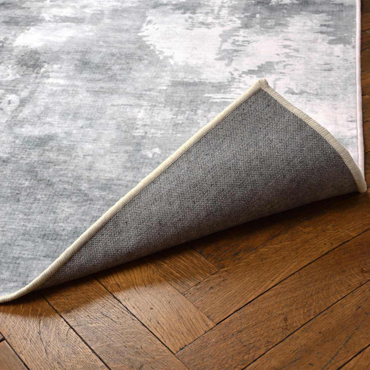 KOBEREC TKANÝ NA PLOCHO, 130/190 cm, šedá, ecru - šedá/ecru, Design, textil/plast (130/190cm) - Lindorug
