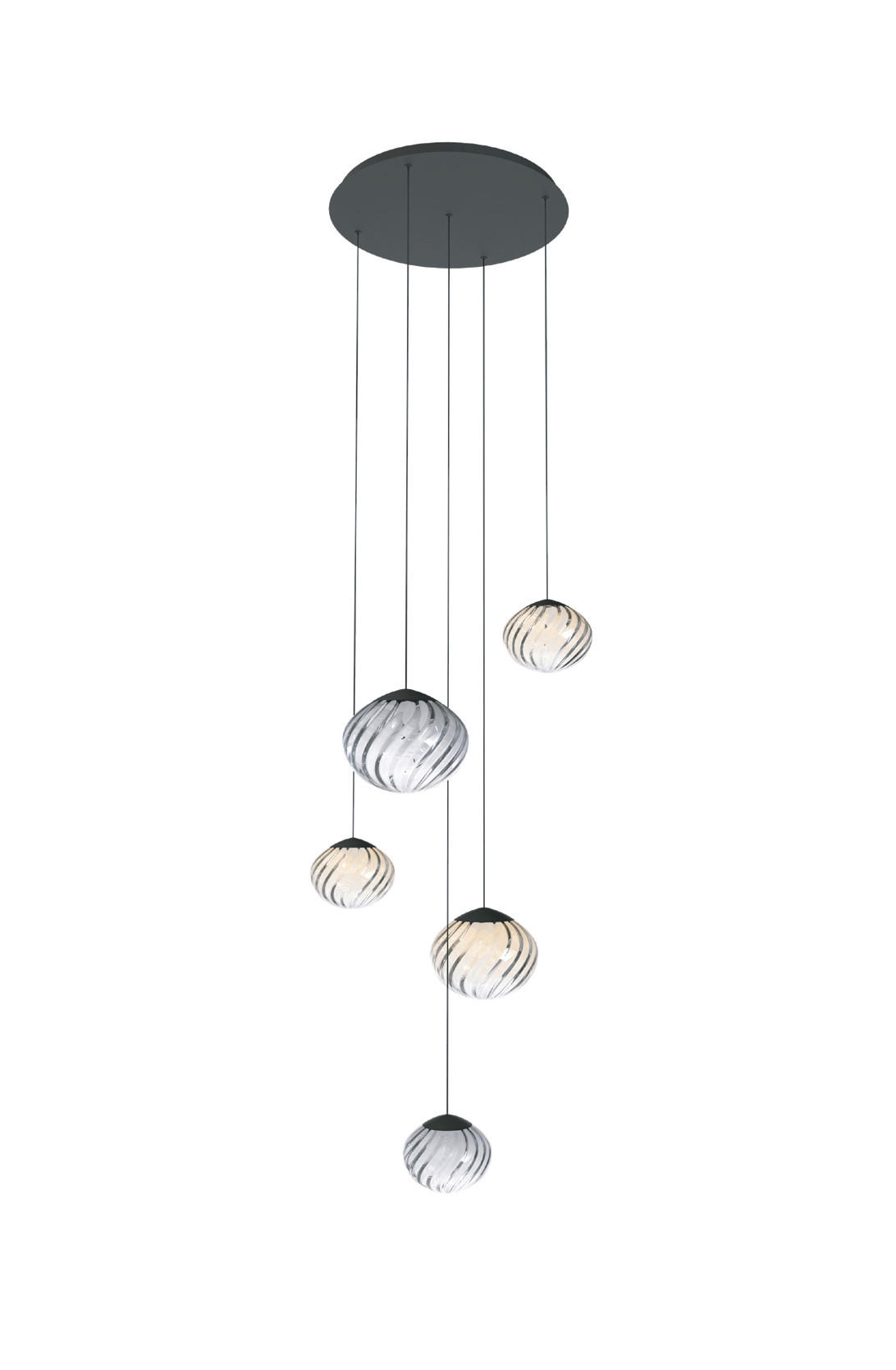 LED-HÄNGELEUCHTE 68/180 cm  - Klar/Schwarz, Design, Glas/Metall (68/180cm)