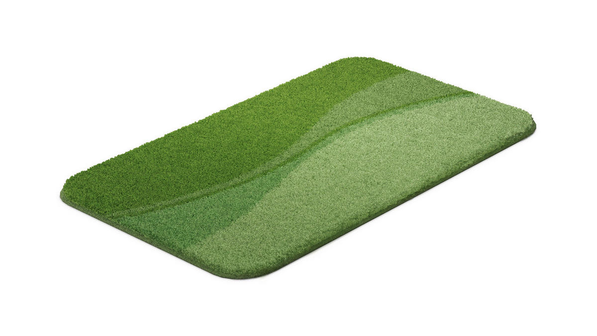 BADEMATTE Grün 65/115 cm  - Grün, Basics, Kunststoff/Textil (65/115cm) - Grund
