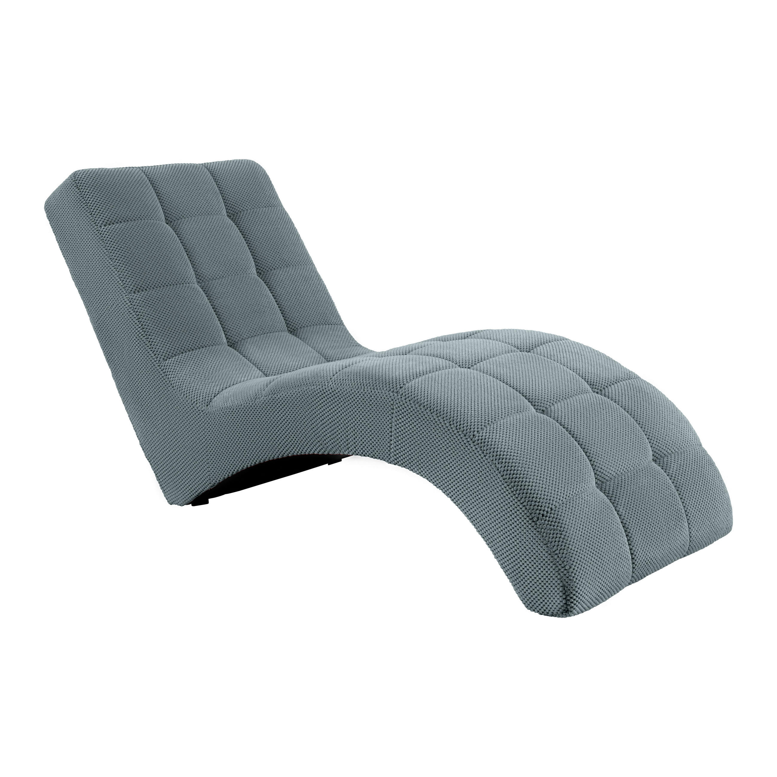 LIGGFÅTÖLJ i vävt tyg blågrå  - blågrå/svart, Modern, textil/plast (68/80/167cm) - MID.YOU