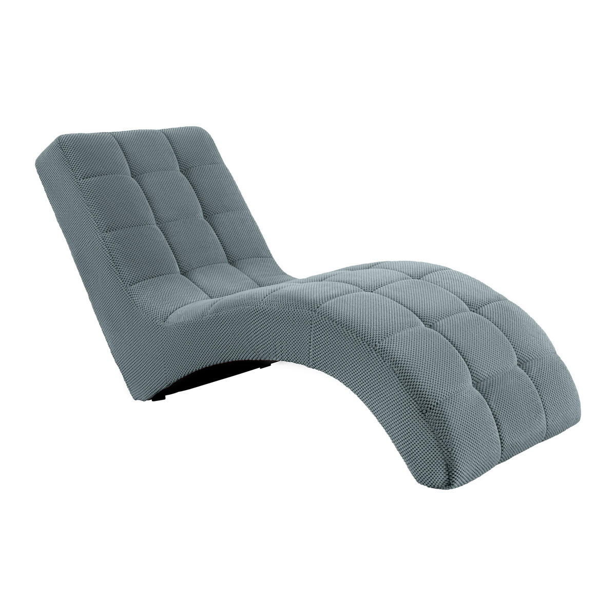 LIGGFÅTÖLJ i vävt tyg blågrå  - blågrå/svart, Modern, textil/plast (68/80/167cm) - MID.YOU