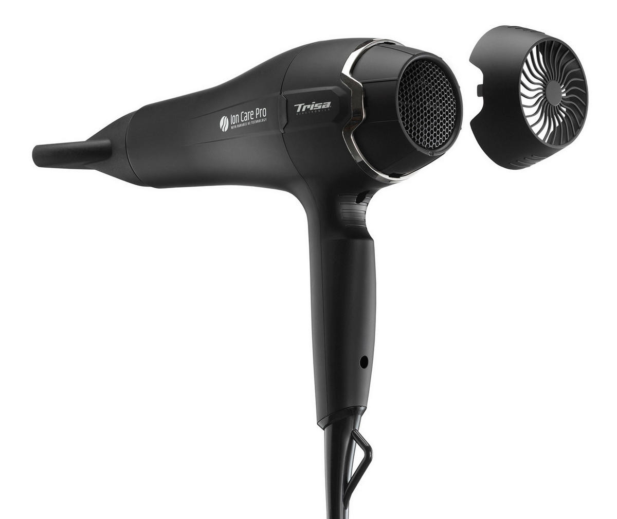 HAARTROCKNER Reisehaartrockner  - Schwarz, Basics, Kunststoff (9/28/23cm) - Trisa Electronics