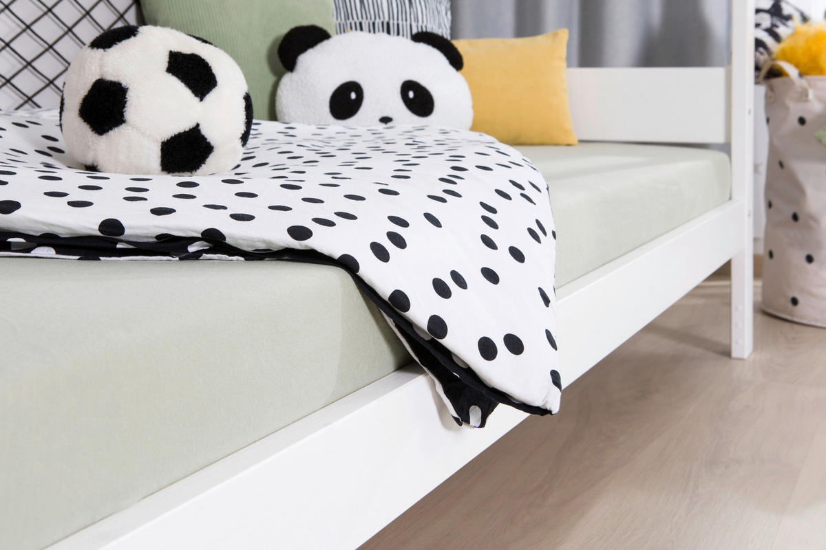 BODENBETT 90/200 cm Weiss  - Weiss/Naturfarben, Modern, Holz (90/200cm) - MID.YOU