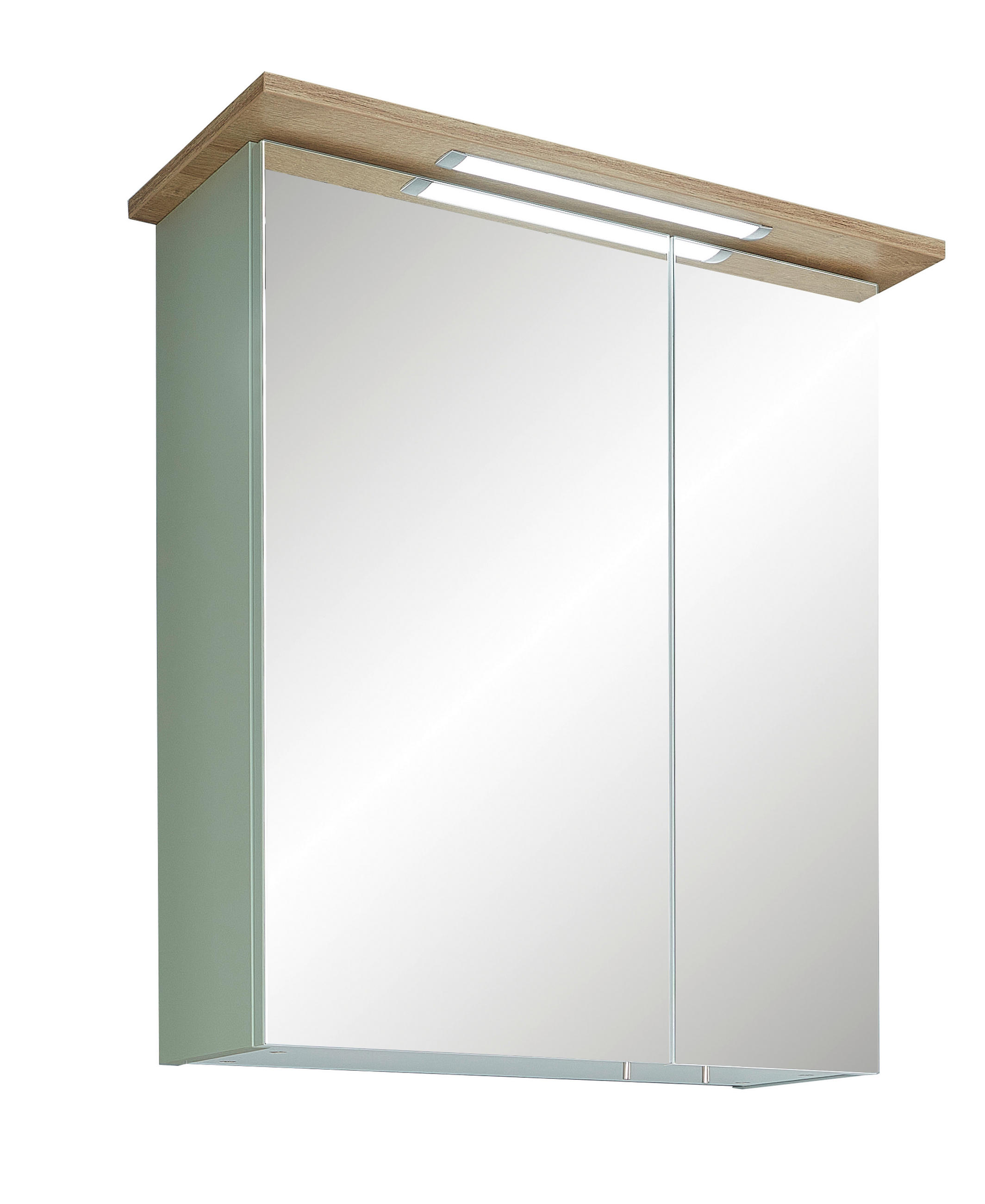 SPIEGELSCHRANK 60/72/20 cm  - Chromfarben/Eichefarben, KONVENTIONELL, Glas/Holzwerkstoff (60/72/20cm) - Xora