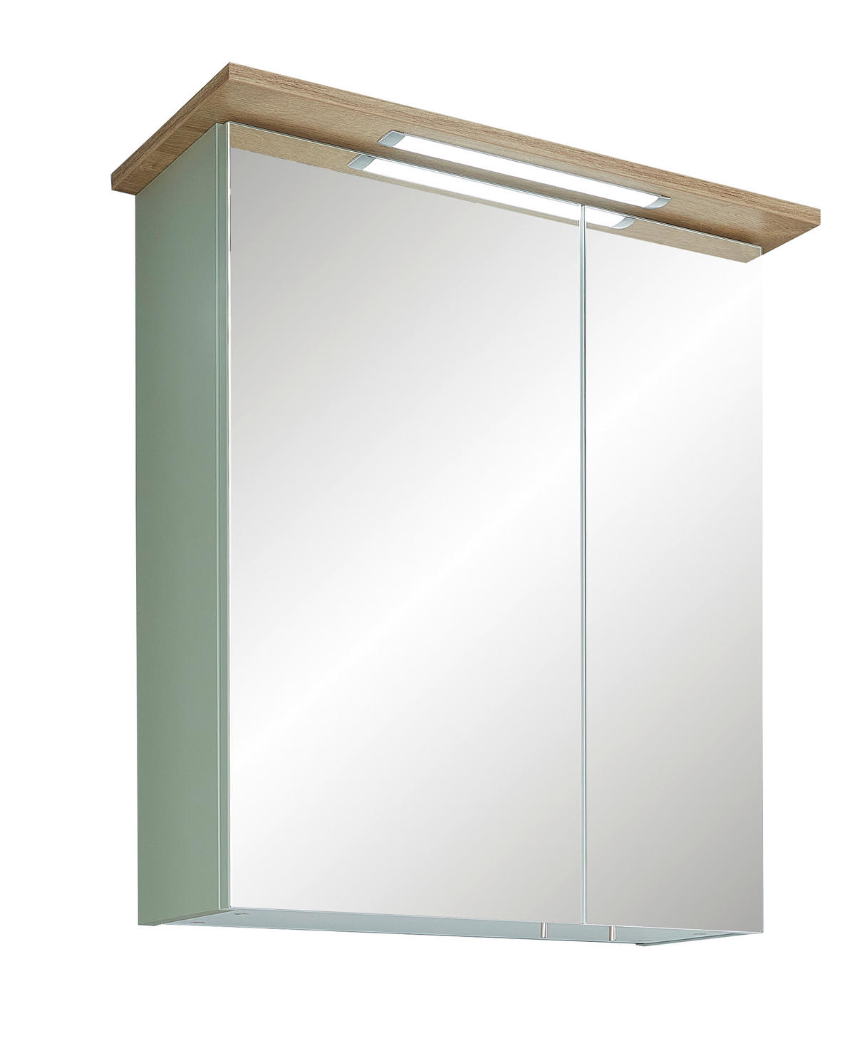 SPIEGELSCHRANK 60/72/20 cm  - Chromfarben/Eichefarben, KONVENTIONELL, Glas/Holzwerkstoff (60/72/20cm) - Xora