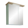 SPIEGELSCHRANK 60/72/20 cm  - Chromfarben/Eichefarben, KONVENTIONELL, Glas/Holzwerkstoff (60/72/20cm) - Xora