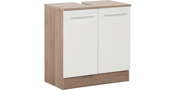 WASCHBECKENUNTERSCHRANK 60/62/33 cm  - Chromfarben/Eiche San Remo, Design, Holzwerkstoff (60/62/33cm) - Xora