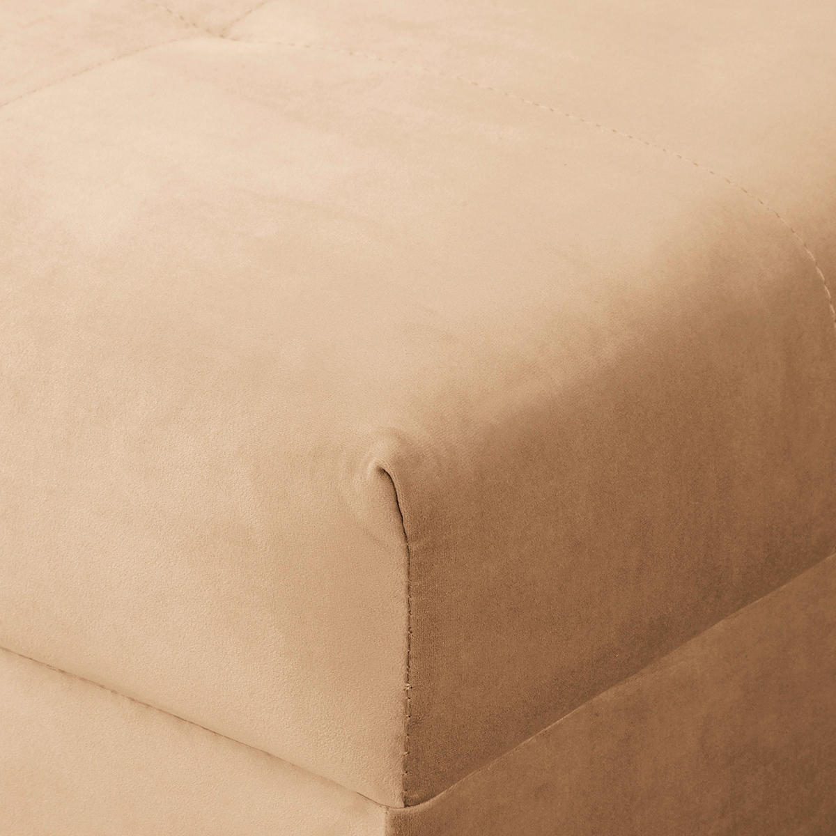 ECKSOFA Ariella in Samt Braun  231/161 cm  - Naturfarben/Braun, Design, Holz/Textil (231/161cm) - Livetastic