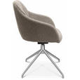 ARMLEHNSTUHL  in Aluminium Flachgewebe  - Alufarben/Naturfarben, Design, Textil/Metall (58/81,5-84,5/60cm) - Johann Jakob