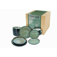 TAFELSERVICE Grün 18-teilig  - Grün, Trend, Keramik (44/43/32null) - Creatable