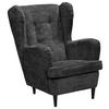 OHRENSESSEL Webstoff Schwarz  - Schwarz, KONVENTIONELL, Holz/Textil (78/102/98cm) - MID.YOU