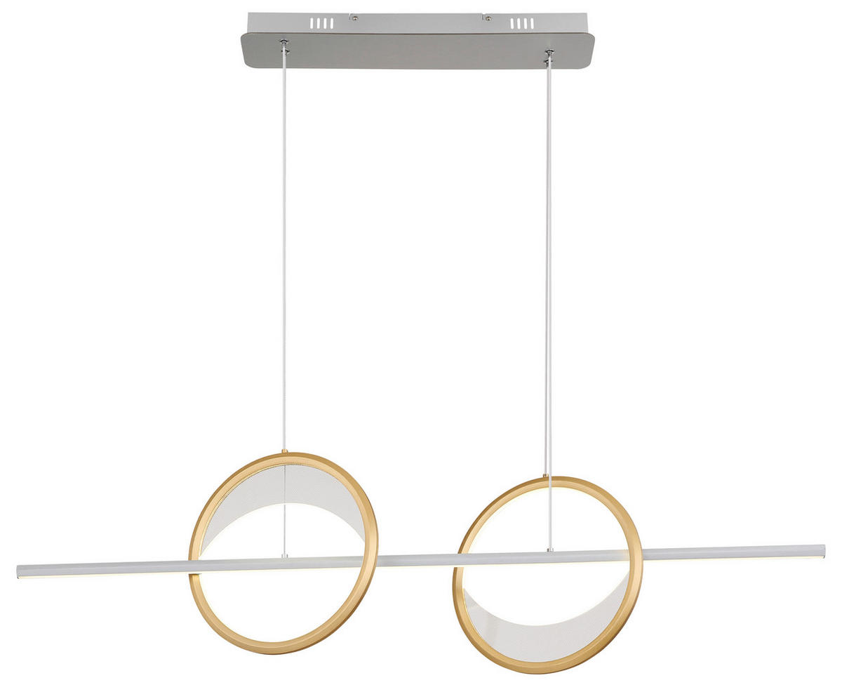 ZÁVĚSNÉ LED SVÍTIDLO, 120.4/10.5/120 cm - barvy stříbra/čiré, Design, kov/plast (120.4/10.5/120cm) - Globo