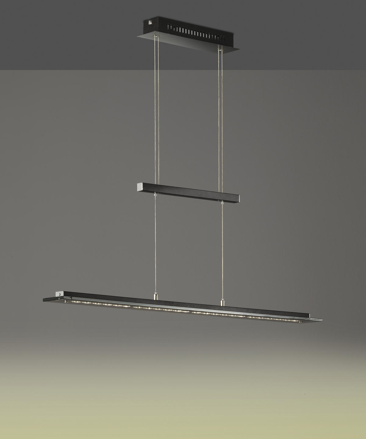 LED SVJETILJKA VISEĆA    88/9/80-150 cm    Tenso  - boje kroma/crna, Trend, staklo/metal (88/9/80-150cm)
