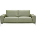 2-SITZER-SOFA Olivgrün Echtleder  - Schwarz/Olivgrün, Design, Leder/Metall (180/82/92cm) - Johann Jakob