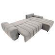 ECKSOFA Hellgrau Flachgewebe  - Hellgrau/Schwarz, KONVENTIONELL, Holz/Textil (275/180cm) - Carryhome