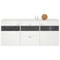 SIDEBOARD 195/91,3/41,2 cm - Alufarben/Schwarz, Design, Glas/Holzwerkstoff (195/91,3/41,2cm) - Moderano SIDEBOARD 195/91,3/41,2 cm - Alufarben/Schwarz, Design, Glas/Holzwerkstoff (195/91,3/41,2cm) - Moderano