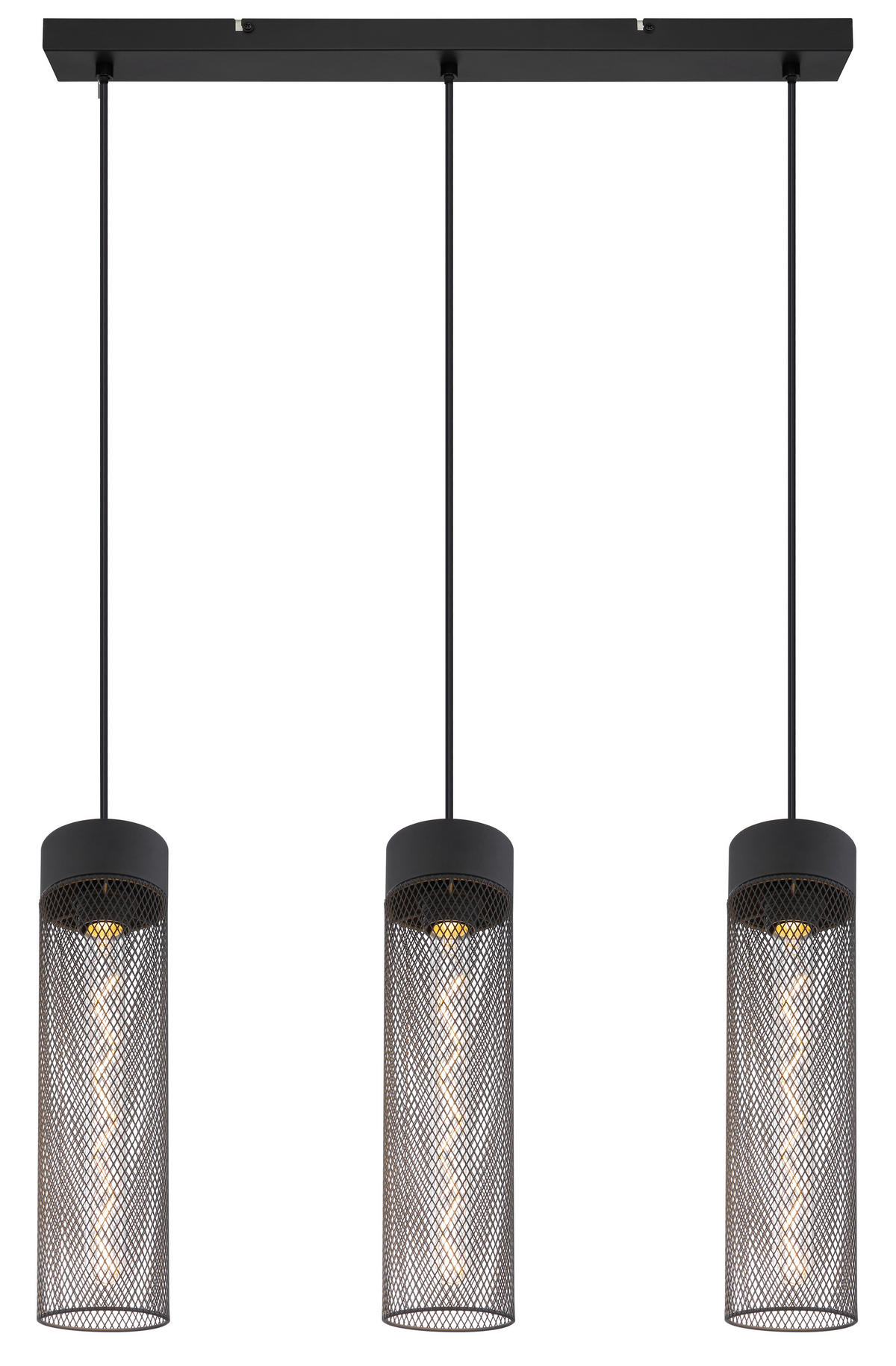 HÄNGLAMPA 60/9,5/120 cm  - svart, Design, metall (60/9,5/120cm) - Globo
