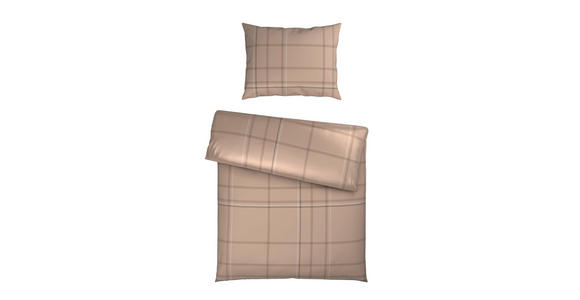 BETTWÄSCHE CUBY Satin 160/210 cm  - Taupe, KONVENTIONELL, Textil (160/210cm) - Esposa