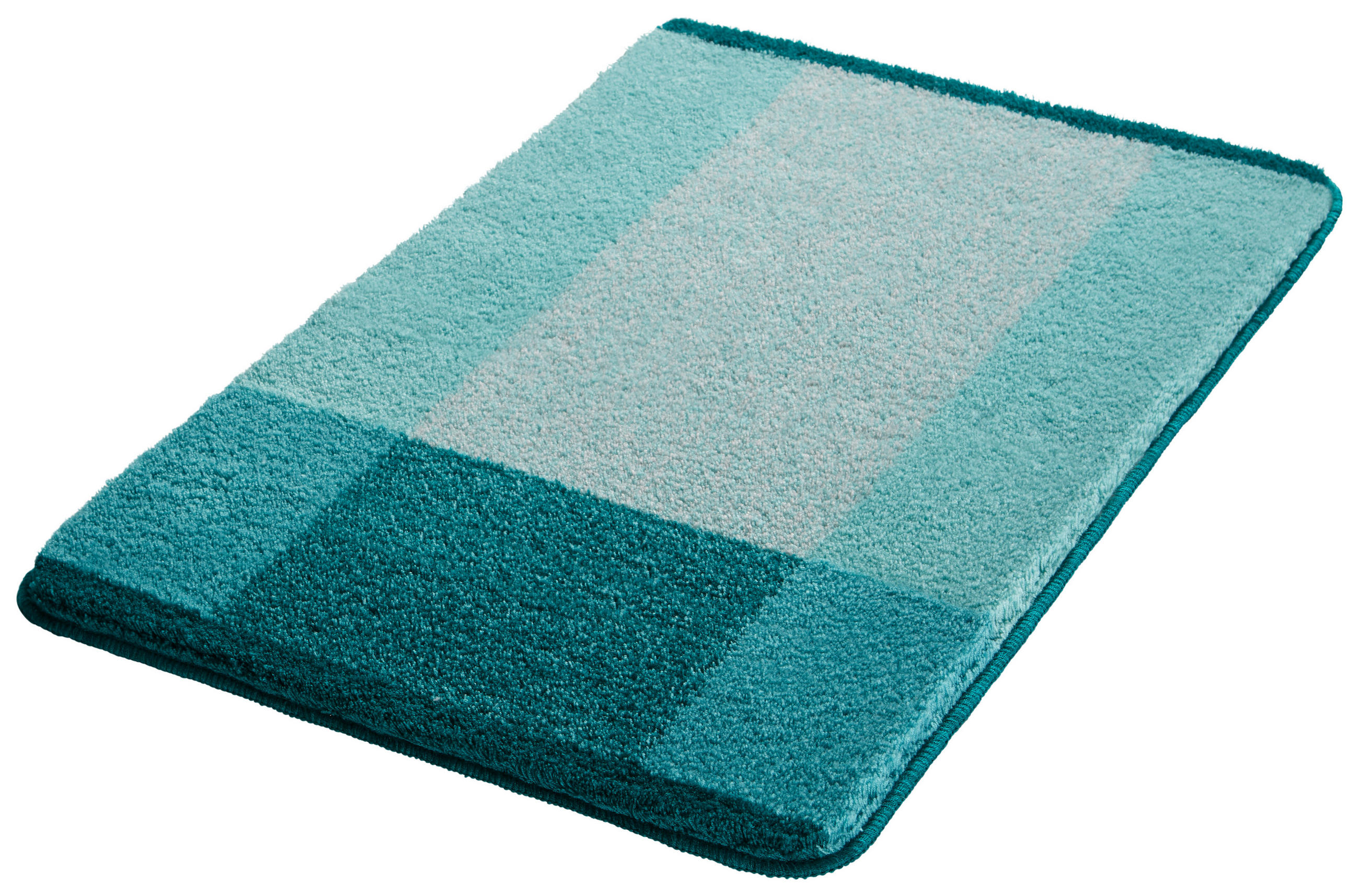 BADTEPPICH 60/90 cm Petrol  - Petrol, Basics, Naturmaterialien/Textil (60/90cm) - Kleine Wolke