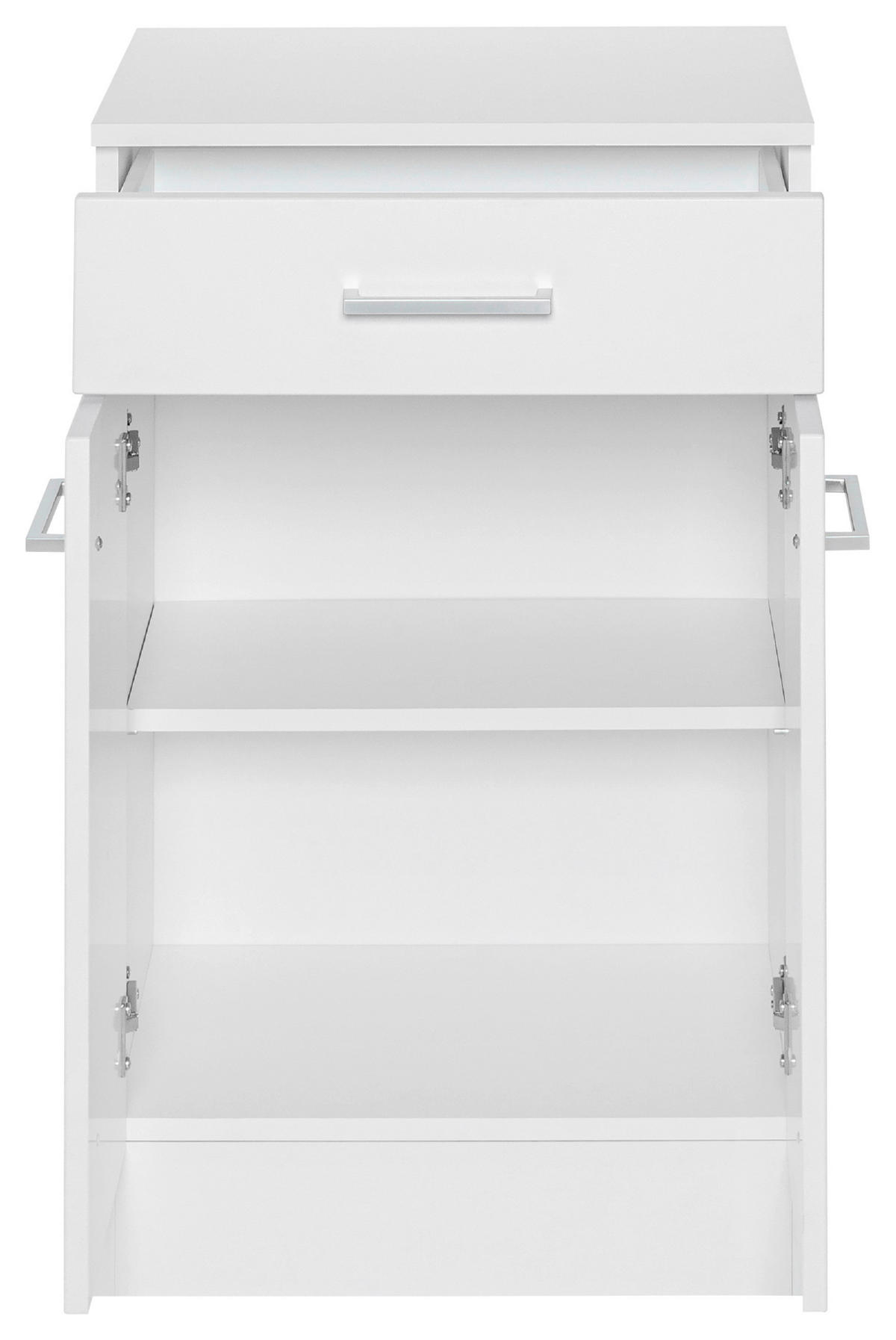 UNTERSCHRANK 50/84/35 cm   - Silberfarben/Weiß, MODERN, Holzwerkstoff/Metall (50/84/35cm) - Held