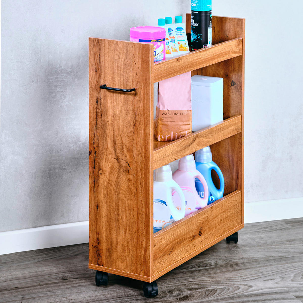 ALLZWECKWAGEN Eichefarben  - Eichefarben, Basics, Holzwerkstoff (60/78/22cm) - Kesper
