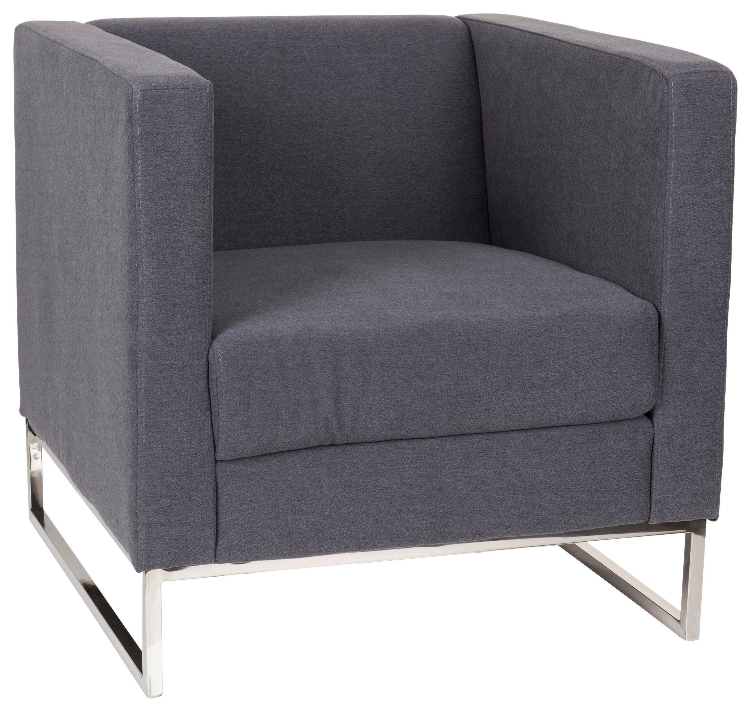 SESSEL Mikrofaser Dunkelgrau    - Dunkelgrau, MODERN, Textil/Metall (72/71/72cm) - MID.YOU