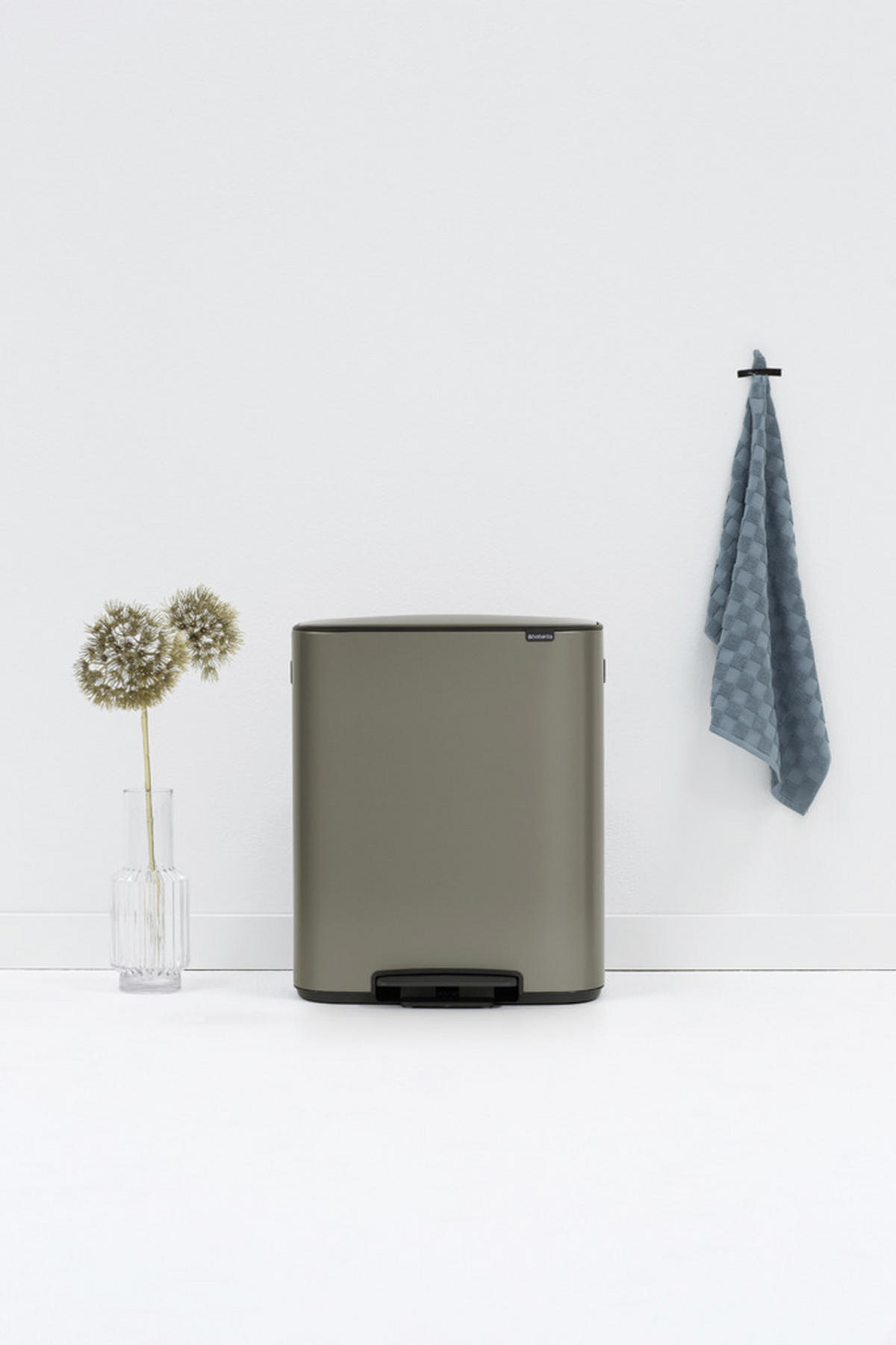 ABFALLEIMER BO TRETEIMER 2 X 30 L  - Schwarz/Grau, Basics, Kunststoff/Metall (54.1/65.2/36.3cm) - Brabantia