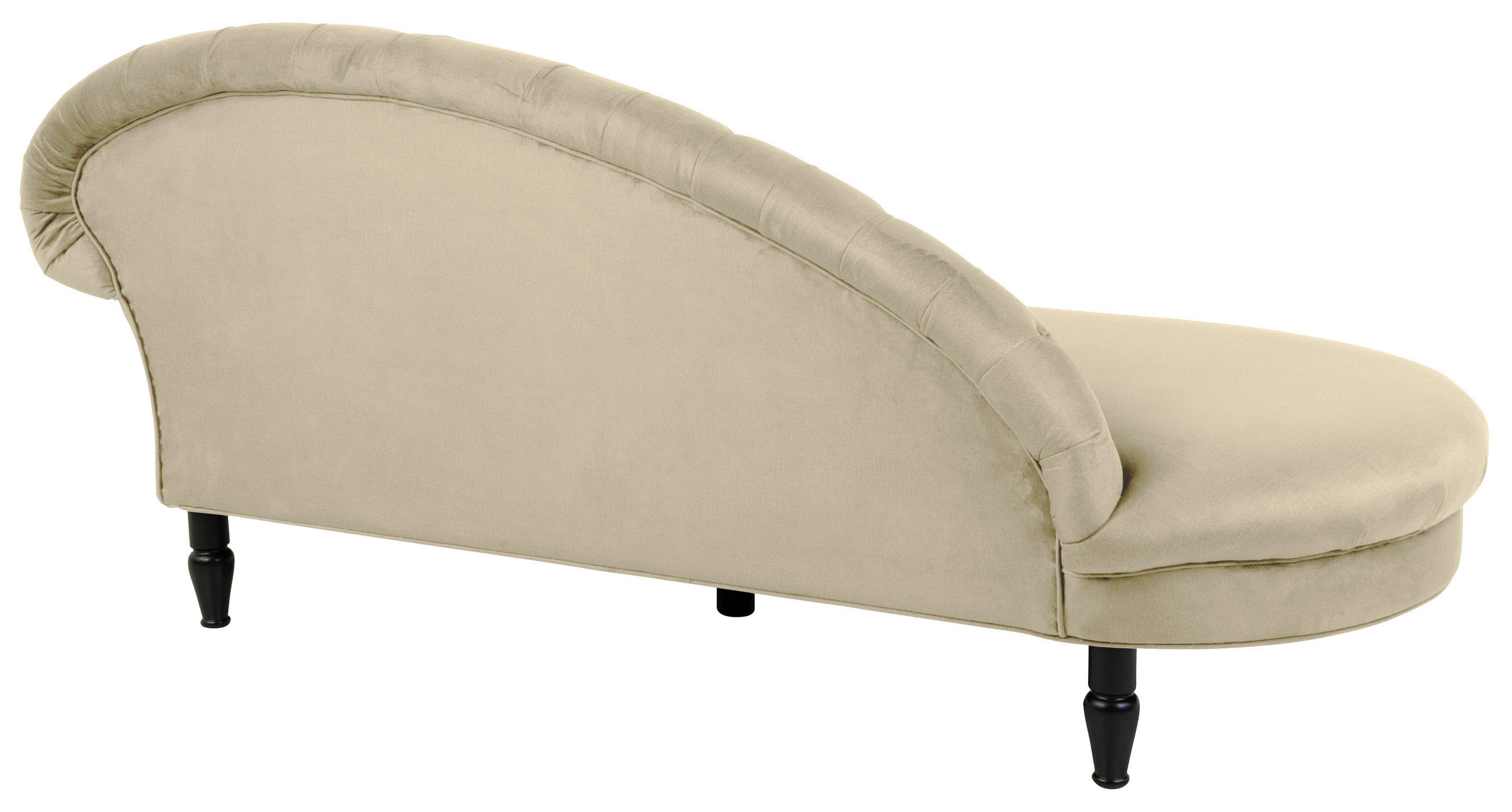 RÉCAMIERE Velours Beige  - Beige/Schwarz, Design, Holz/Textil (103/91/216cm) - MID.YOU