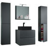 BADEZIMMER 5-teilig  in 127 cm  - Anthrazit/Schwarz, MODERN, Glas/Keramik (127cm) - MID.YOU