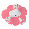 KINDERDECKENLEUCHTE Blume 39/33/16 cm   - Rosa/Weiß, Basics, Holzwerkstoff/Kunststoff (39/33/16cm)