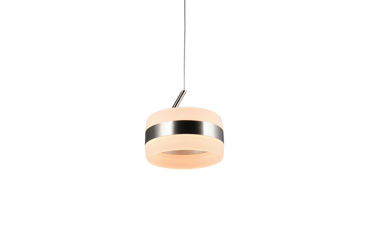 LED-HÄNGELEUCHTE 15,5/150 cm    - Weiss/Nickelfarben, Design, Kunststoff/Metall (15,5/150cm) - Trio Leuchten