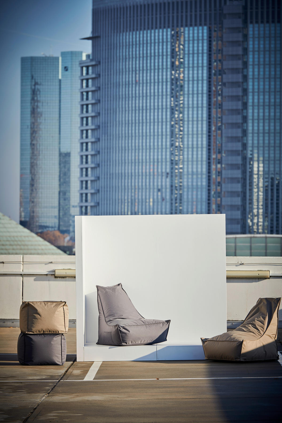 OUTDOORSITZSACK Uni  - Taupe, Design, Textil (55/45/55cm) - Jan Kurtz