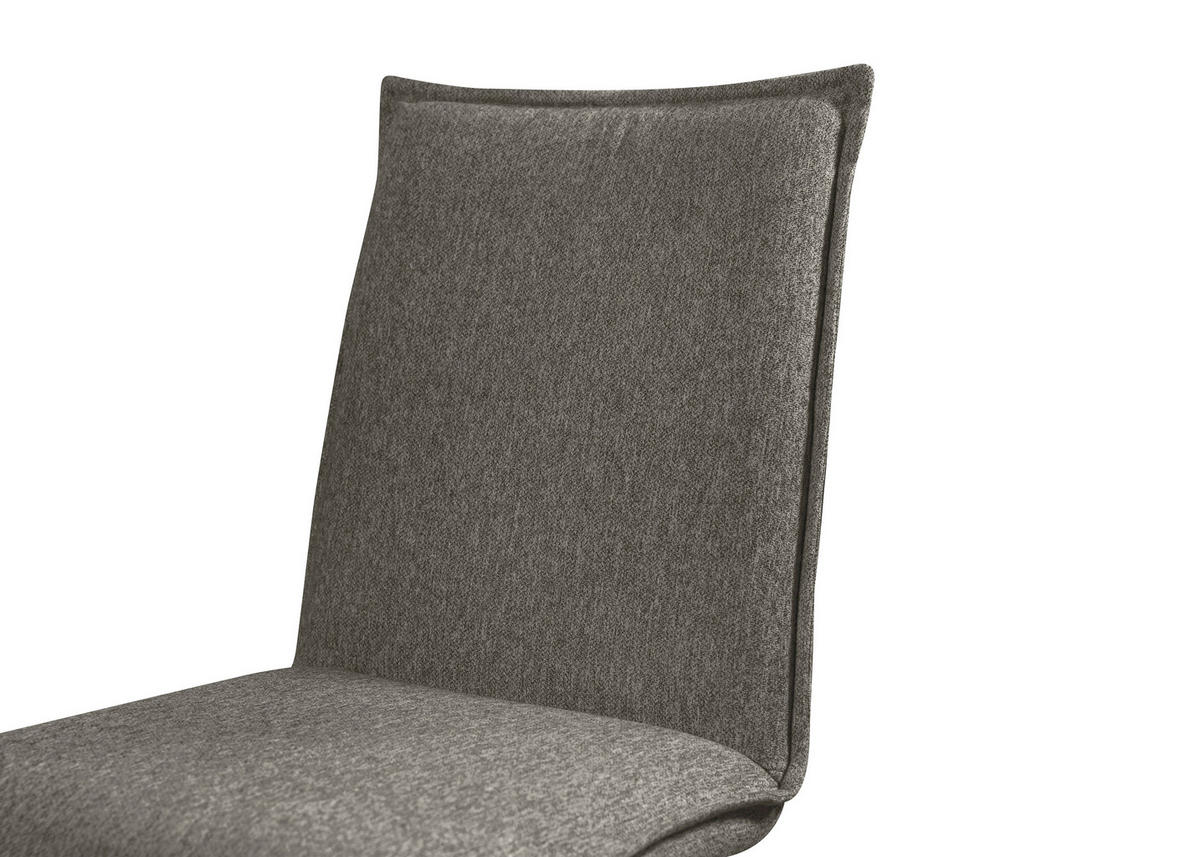 STUHL Webstoff Schwarz, Dunkelgrau Buche massiv  - Dunkelgrau/Schwarz, Basics, Holz/Textil (46/91/61cm) - Carryhome