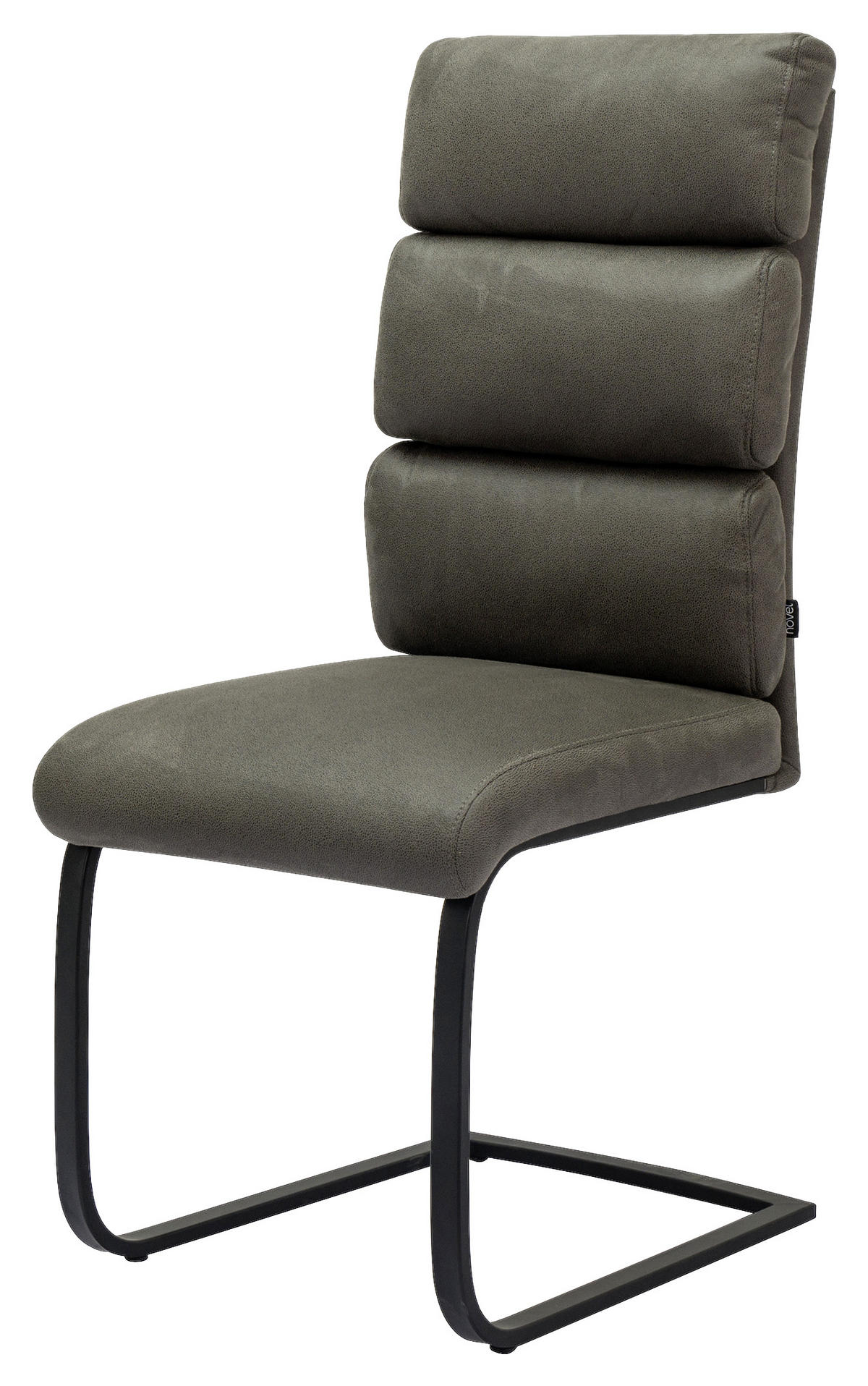 SCHWINGSTUHL  in Eisen Webstoff  - Schwarz/Grau, Design, Textil/Metall (47/106/63cm) - Novel
