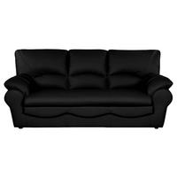 SCHLAFSOFA in Leder Schwarz  - Schwarz, Design, Leder/Kunststoff (205/92/85cm) - Livetastic