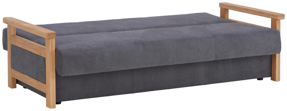 BÄDDSOFFA i grå  - grå, Klassisk, trä/textil (220/90/90cm) - Venda